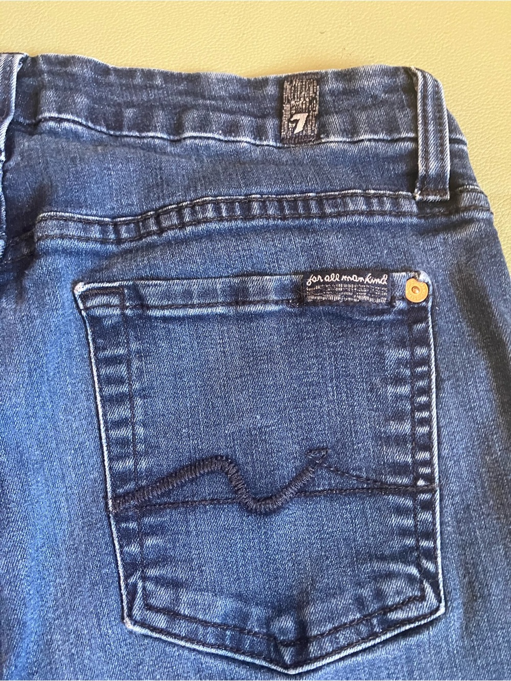 7 For All Mankind Kimmie Bootcut Dark Blue Jeans Size 30 - Picture 6 of 8